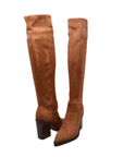 Amsterdam Faux Suede Over The Knee High Heel Boots - Stylish and Versatile