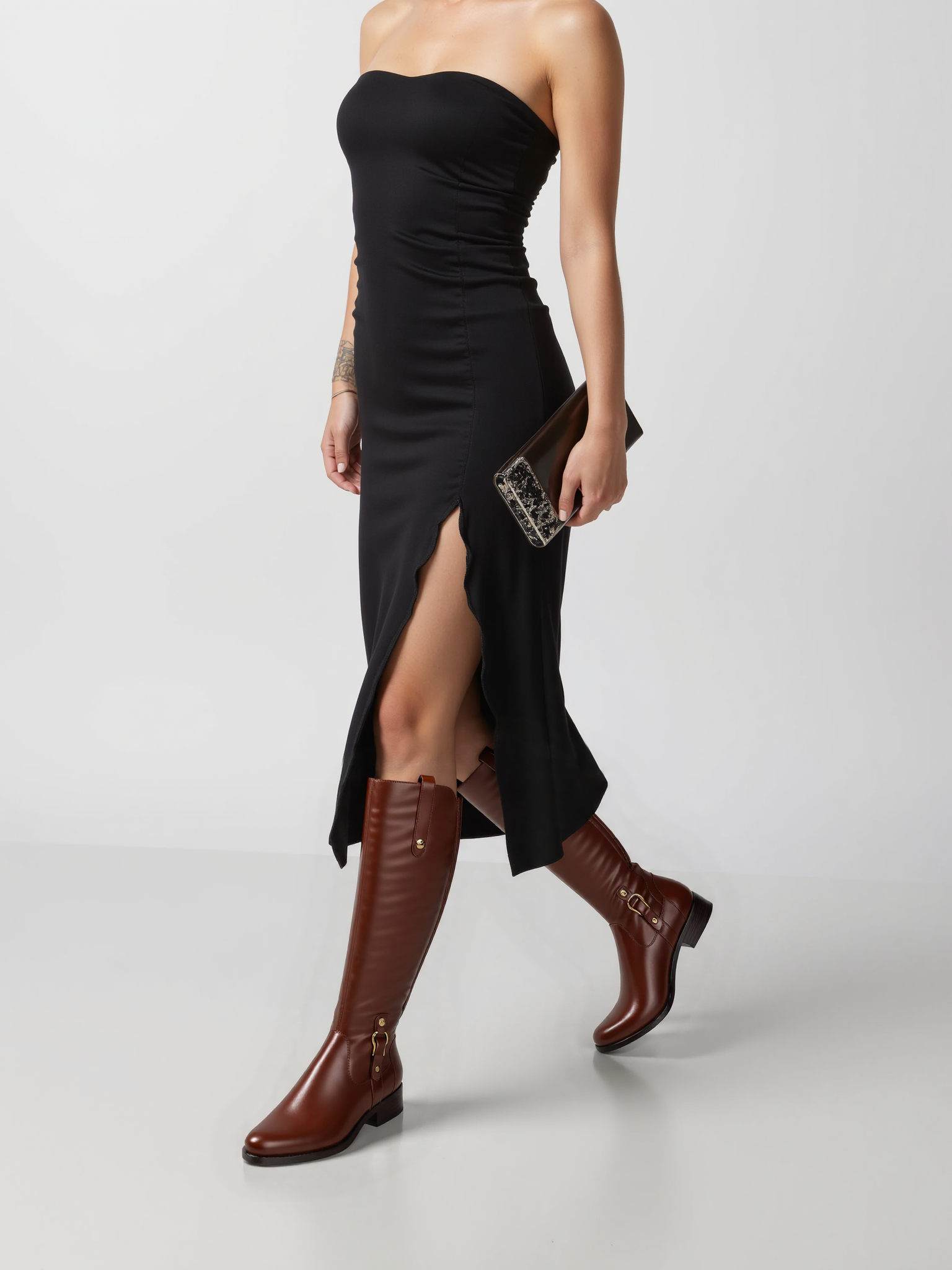 SoleMani Venetian Slim Calf Tall Leather Boot 6.5 / Brown / Slim SoleMani Venetian Slim Calf Tall Leather Boot 6.5 / Brown / Slim