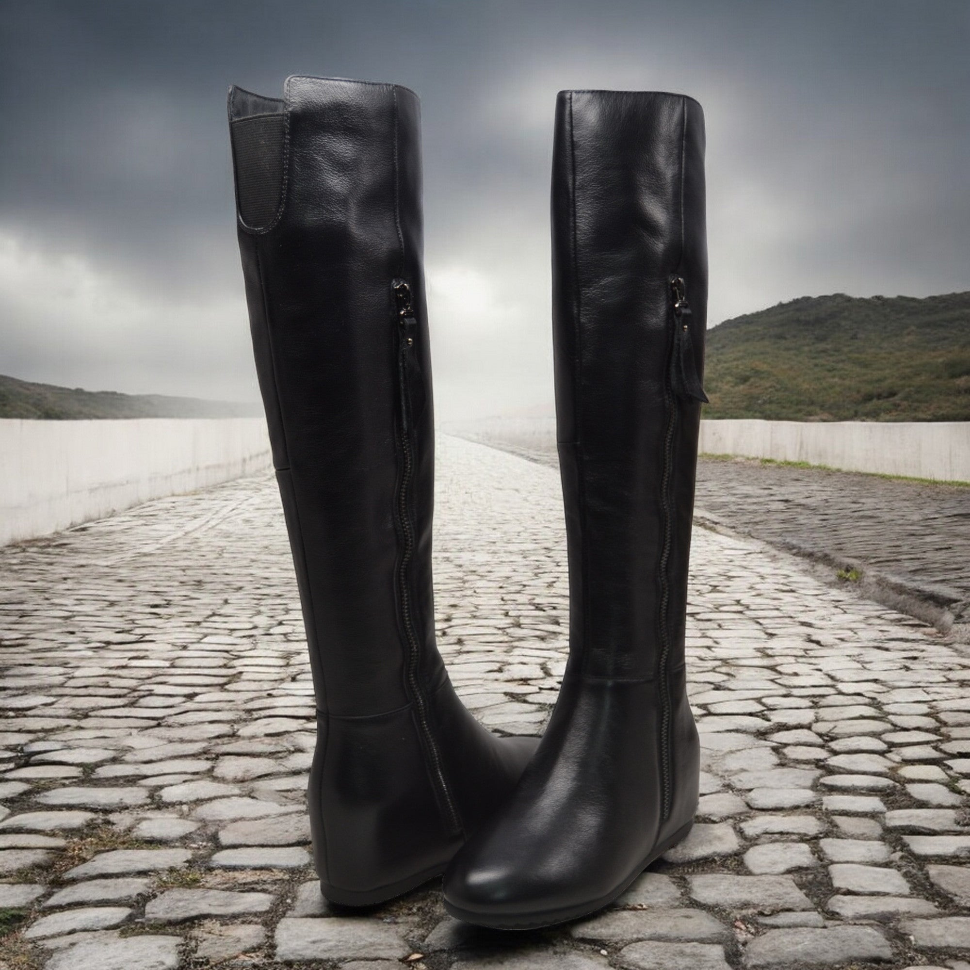 narrow calf black dress boots Black Narrow-Calf Boots for Women