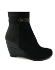 Ronit Extra Slim Wedge Boots: Stylish and Comfortable Leather Boots with Buckle for Everyday Wear