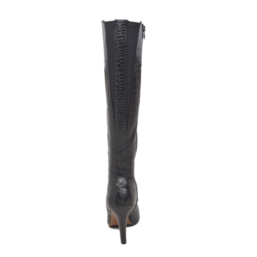 Paradise 2 Croc Slim Calf Leather Dress Boot 6.5 / Brown Paradise 2 Croc Slim Calf Leather Dress Boot 6.5 / Brown