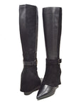 Paris Leather Lamb Suede 3-in-1 Wedge Dress Boot: Effortlessly Stylish and Versatile