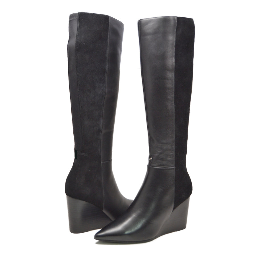 Paris Leather Lamb Suede 3-in-1 Wedge Dress Boot: Effortlessly Stylish and Versatile