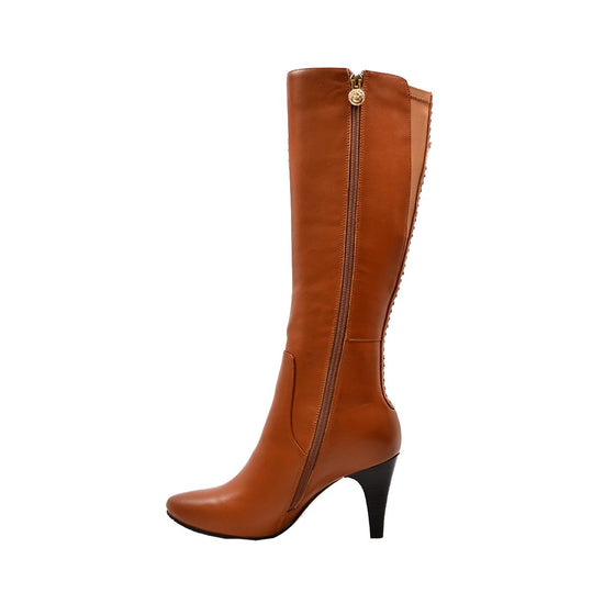 SoleiMani Paradise Narrow Calf Heel Dress Boots – Slim Calf Boots